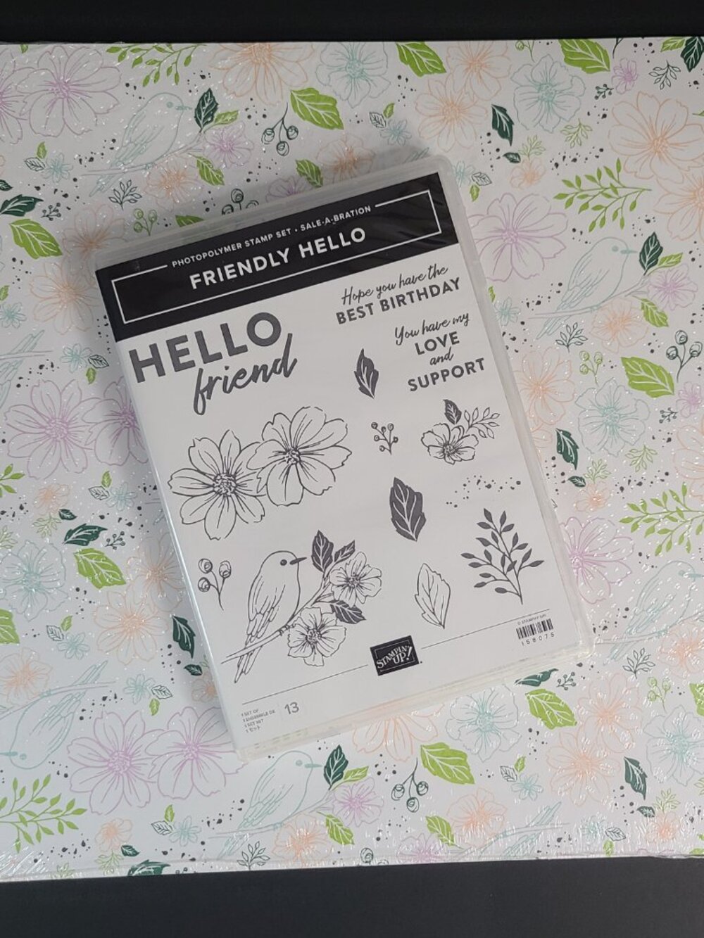 Stampin' Up! Friendly Hello Stamp Set with 12x12 Designer Series Paper DSP - Picture 2 of 9